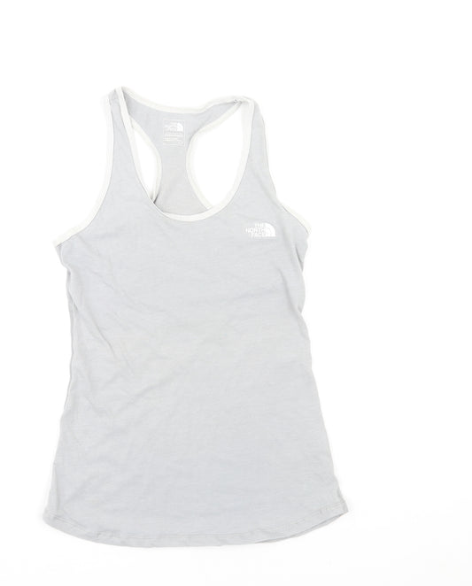 The North Face Womens Grey Polyester Basic Tank Size S Scoop Neck