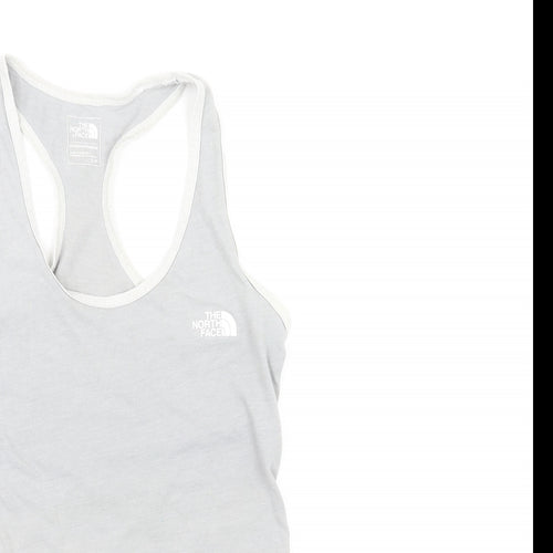 The North Face Womens Grey Polyester Basic Tank Size S Scoop Neck