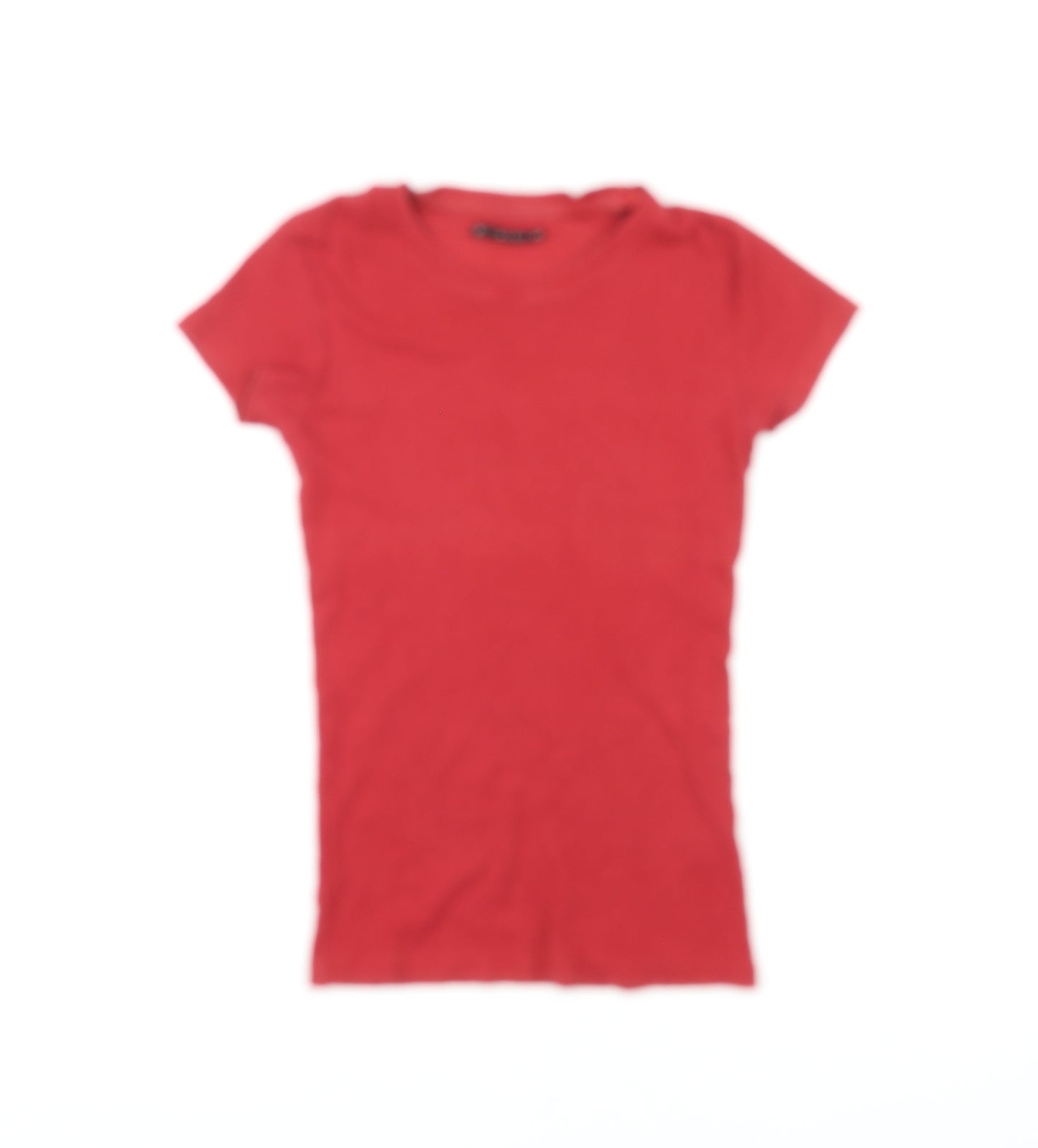 Zuiki Womens Red Cotton Basic T-Shirt Size XS Round Neck