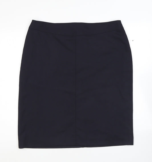 Brook Taverner Womens Black Polyester A-Line Skirt Size 18 Zip