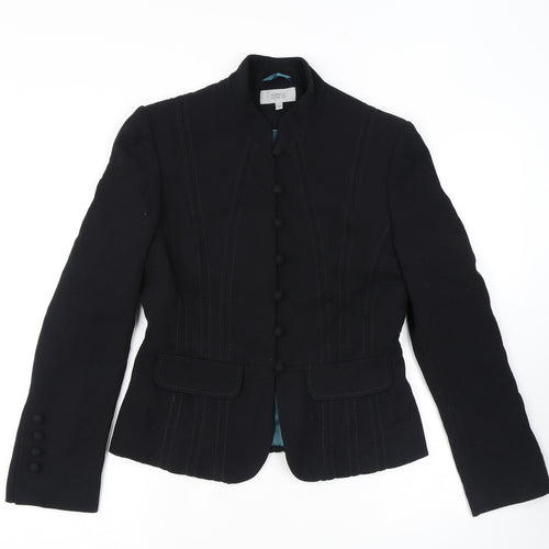 Marks and Spencer Womens Black Polka Dot Polyester Jacket Suit Jacket Size 12 - 7 Button Front