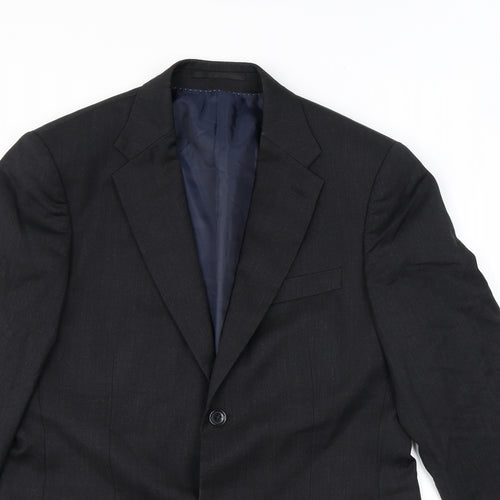 Moss Bros Mens Grey Wool Jacket Suit Jacket Size 38 Regular