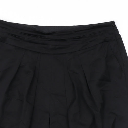 Coast Womens Black Wool A-Line Skirt Size 18 Zip