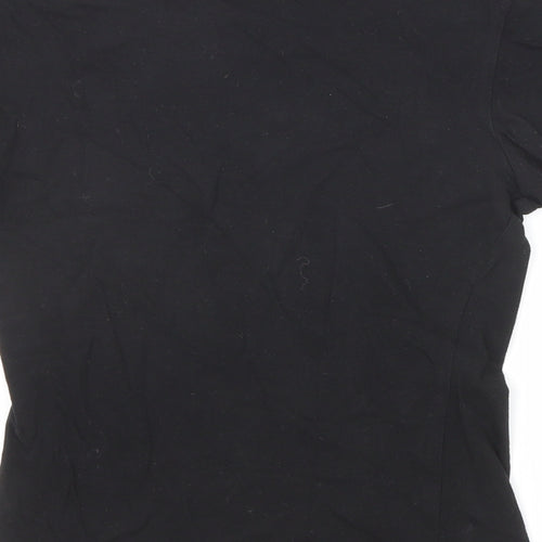 ASOS Womens Black Cotton Basic T-Shirt Size 4 Round Neck