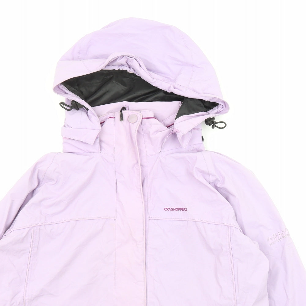 Craghoppers Womens Purple Windbreaker Jacket Size 12 Zip