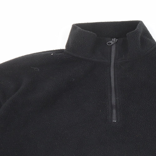 Glassons Womens Black Polyester Pullover Sweatshirt Size M Zip