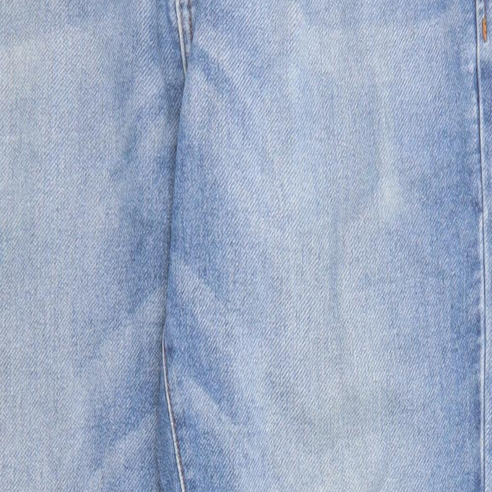 NEXT Mens Blue Cotton Straight Jeans Size 34 in L27 in Regular Zip
