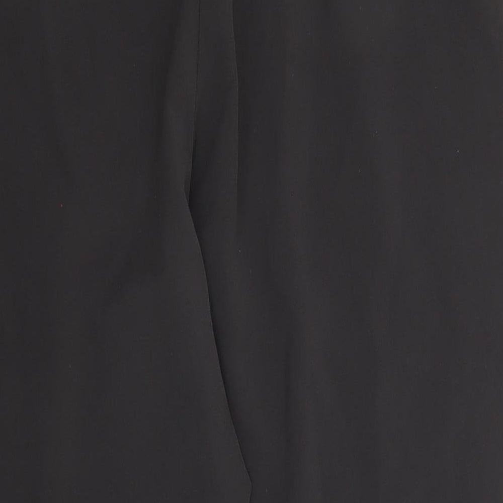 New Look Womens Black Cotton Dress Pants Trousers Size 16 L25 in Regular Tie