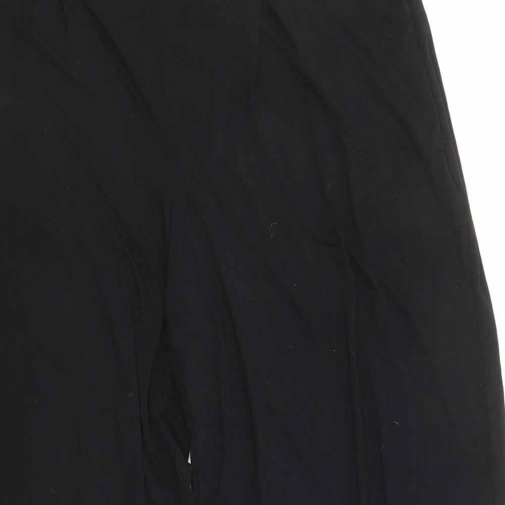 Everyday Womens Black Viscose Trousers Size 16 L30 in Regular