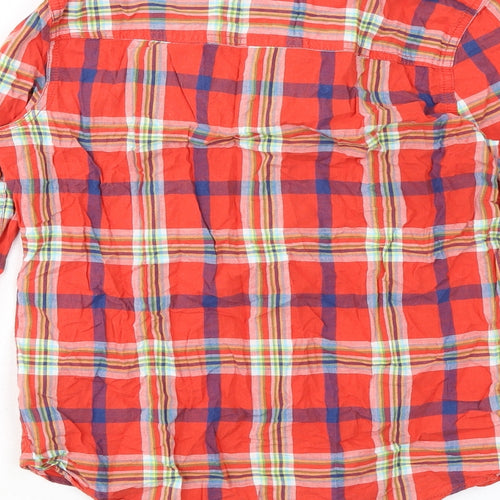 Hollister Womens Multicoloured Plaid 100% Cotton Basic Blouse Size M Collared