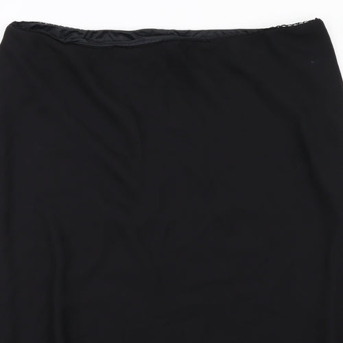 Bonmarché Womens Black Polyester Swing Skirt Size 24