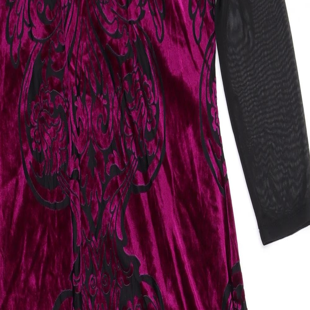 Wallis Womens Pink Polyester Mini Size 14 Round Neck Pullover - Paisley Print