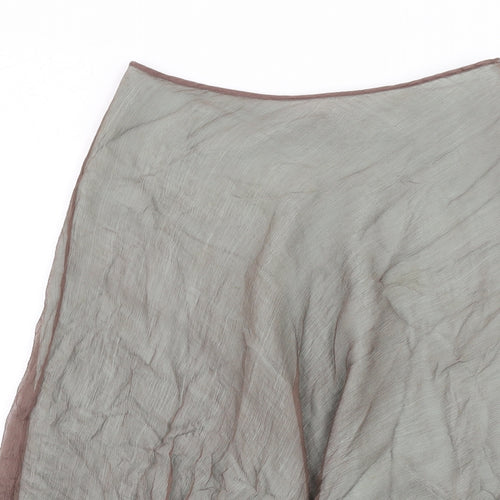 Monsoon Womens Brown Polyester Swing Skirt Size 8 Zip