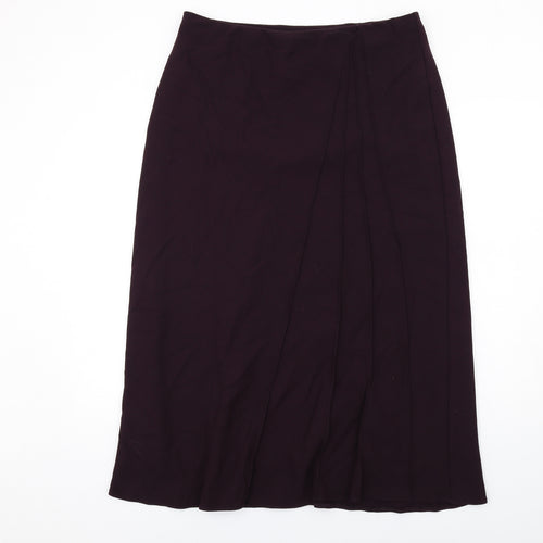 Marks and Spencer Womens Purple Polyester A-Line Skirt Size 18