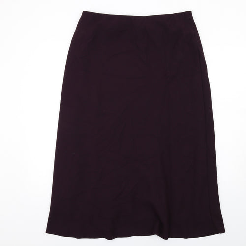 Marks and Spencer Womens Purple Polyester A-Line Skirt Size 18