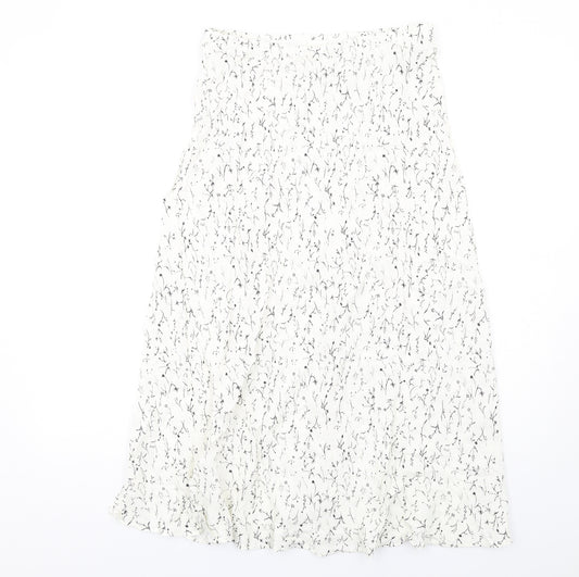 H&M Womens White Floral Viscose Maxi Skirt Size M