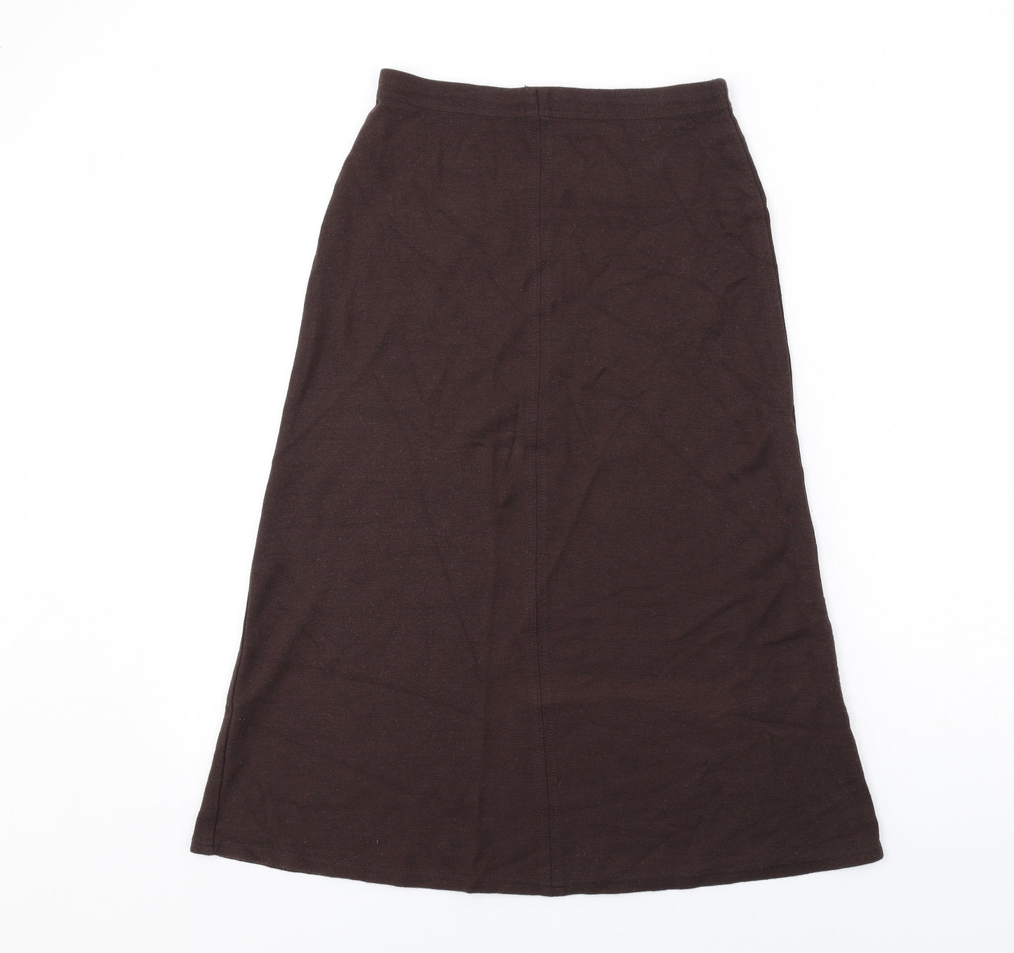 Marks and Spencer Womens Brown Viscose A-Line Skirt Size 8