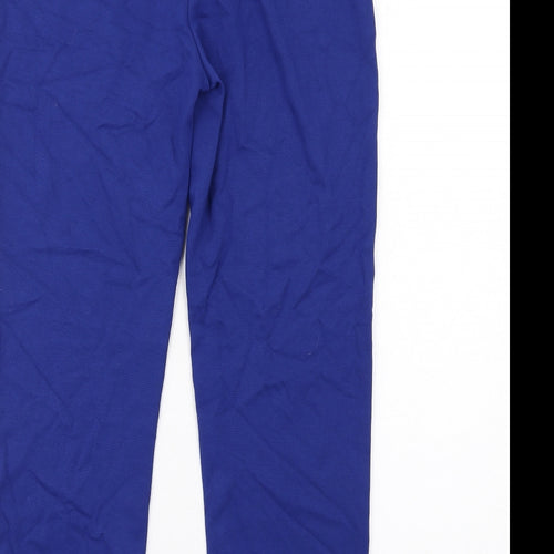 Marks and Spencer Womens Blue Viscose Trousers Size 10 L27 in Regular