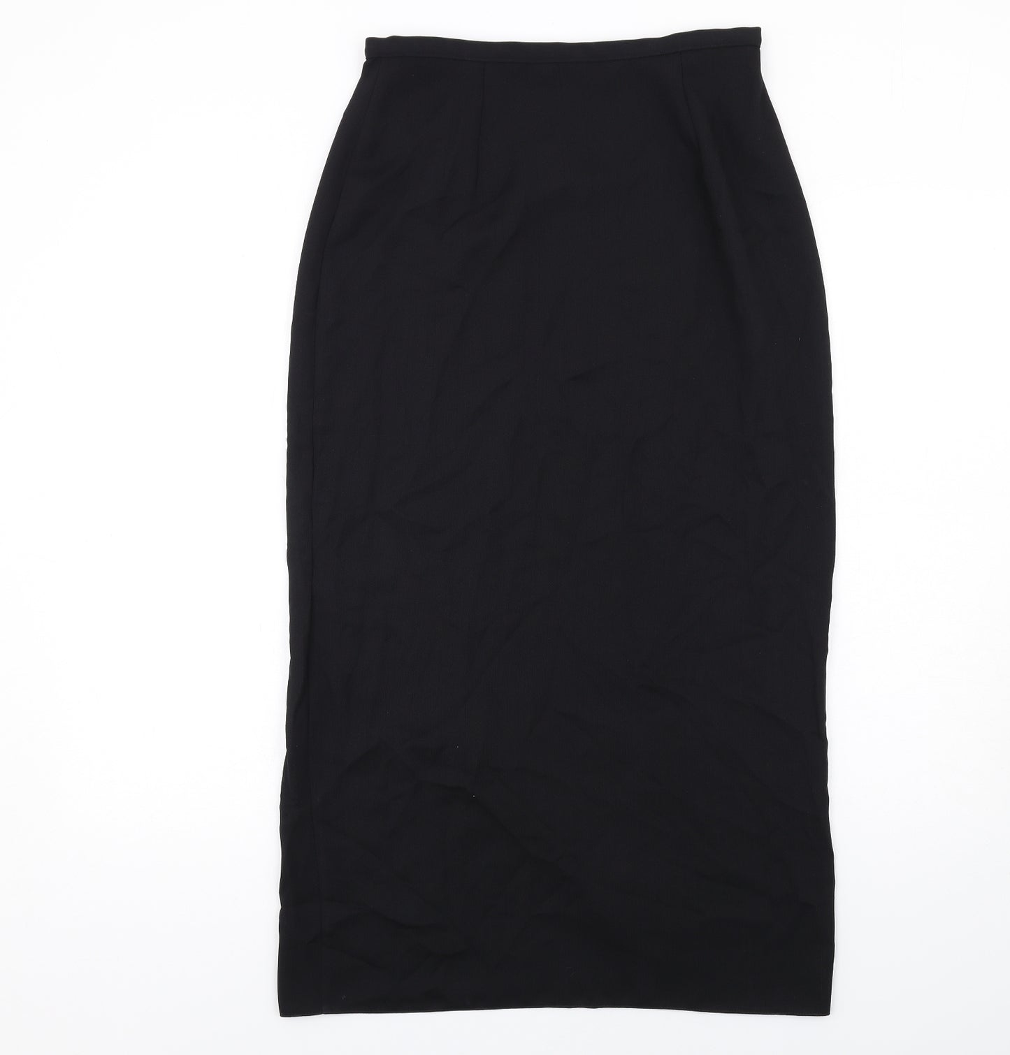 Dorothy Perkins Womens Black Polyester Straight & Pencil Skirt Size 12 Button