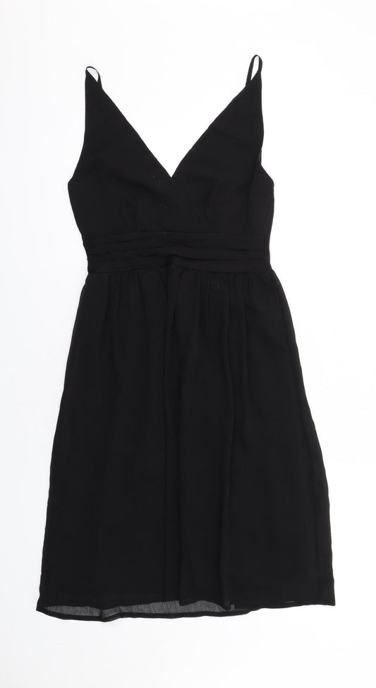 VERO MODA Womens Black Polyester Fit & Flare Size XS V-Neck Pullover