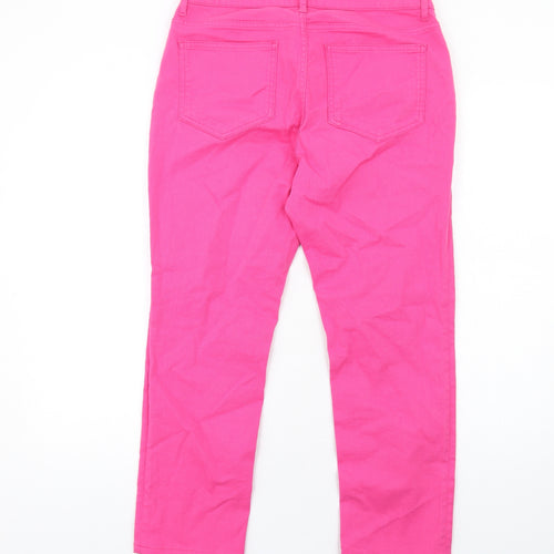 Boden Womens Pink Cotton Straight Jeans Size 12 L26 in Regular Zip