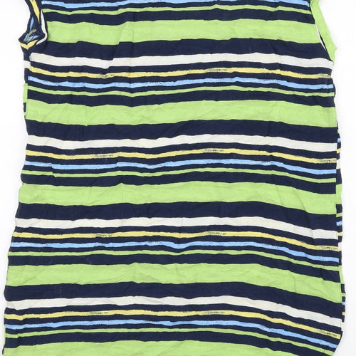 NEXT Womens Multicoloured Striped Viscose A-Line Size 16 Round Neck Pullover
