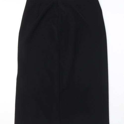 Berkertex Womens Black Polyester A-Line Skirt Size 14 Zip