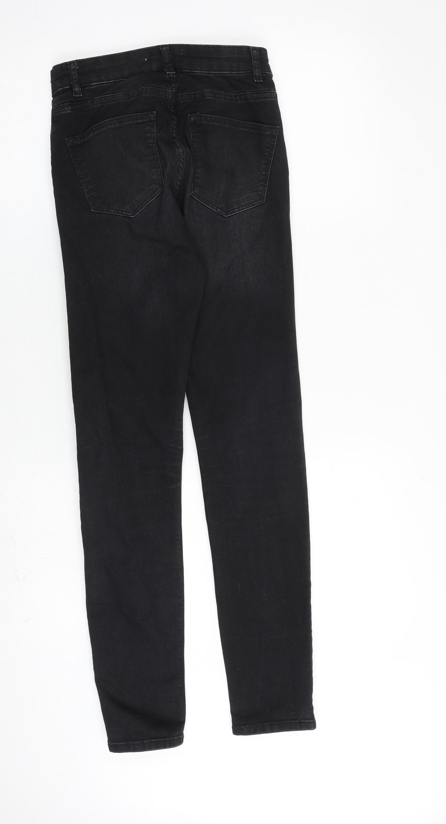 H&M Womens Black Cotton Skinny Jeans Size 6 L29 in Regular Zip