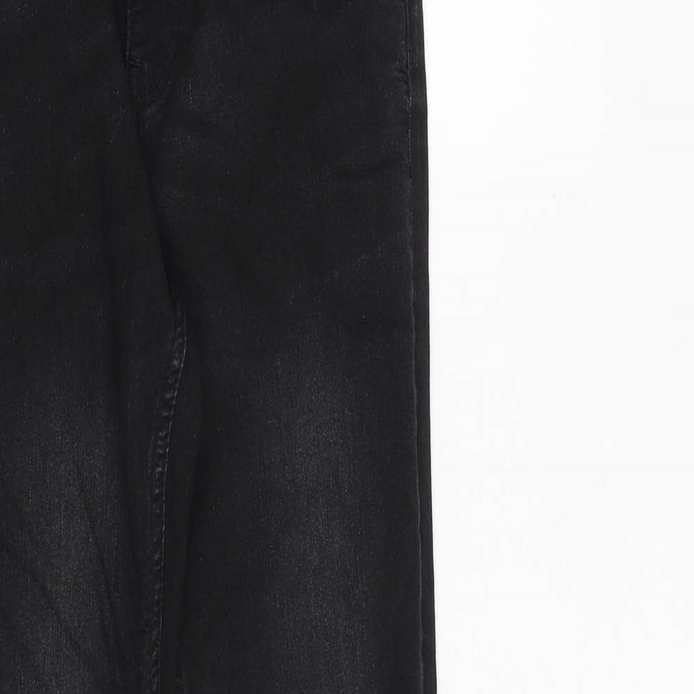 H&M Womens Black Cotton Skinny Jeans Size 6 L29 in Regular Zip