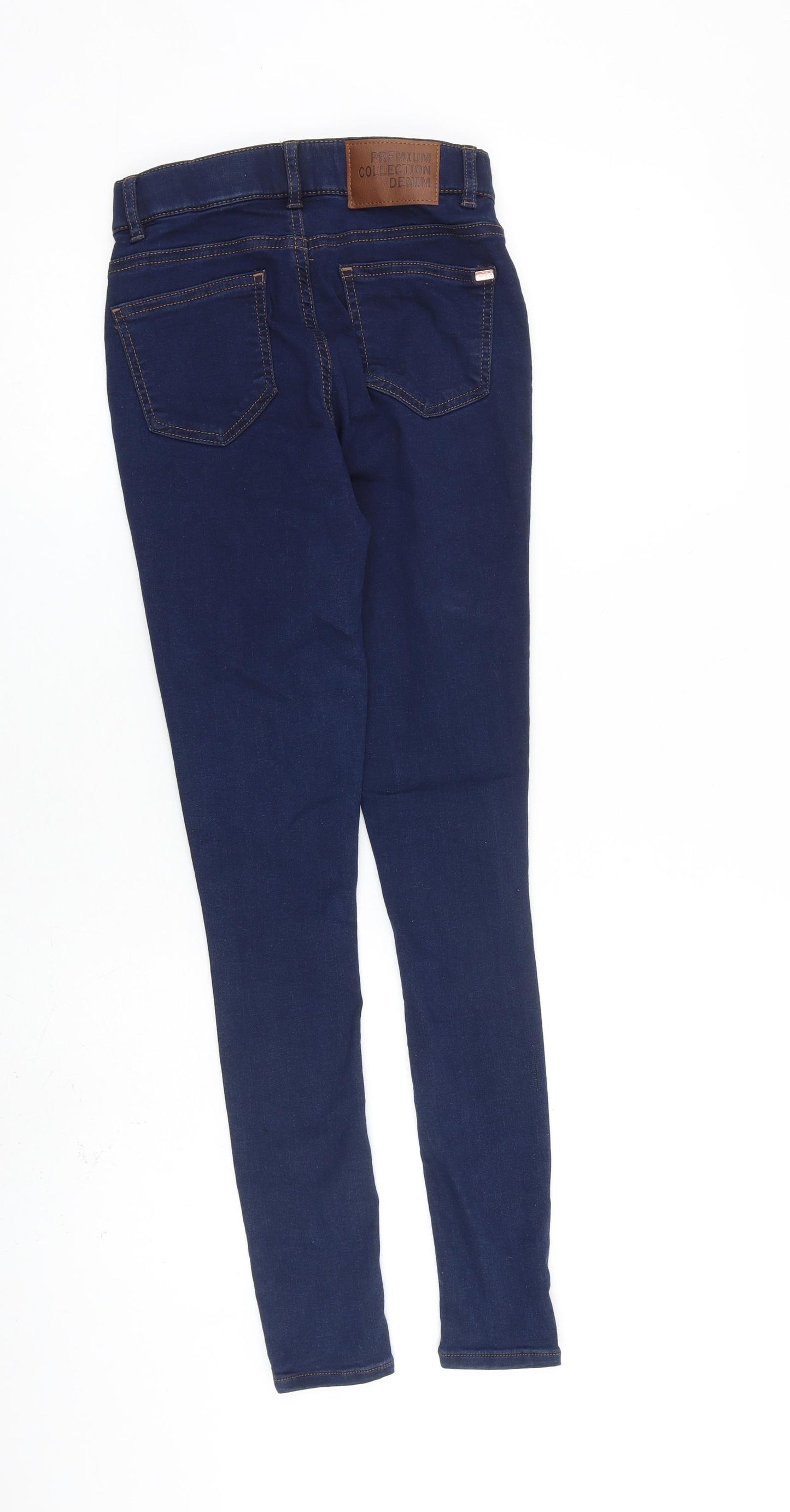 George Womens Blue Cotton Skinny Jeans Size 6 L28 in Slim Zip