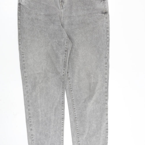 George Womens Grey Cotton Skinny Jeans Size 14 L30 in Regular Zip