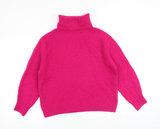 Whistles Womens Pink Roll Neck Acrylic Pullover Jumper Size XS