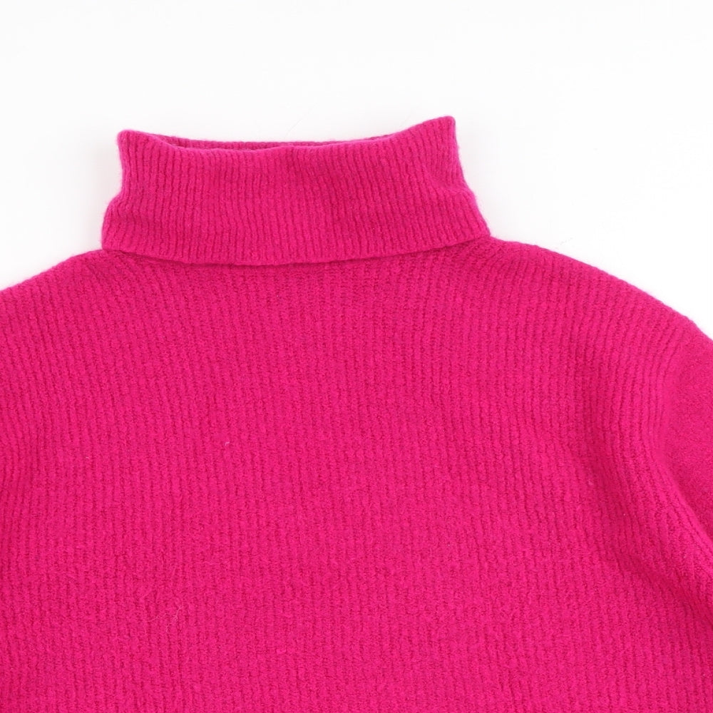 Whistles Womens Pink Roll Neck Acrylic Pullover Jumper Size XS