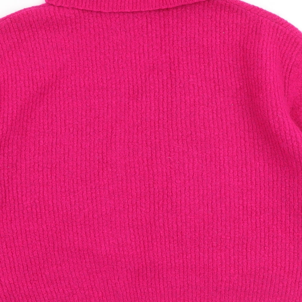 Whistles Womens Pink Roll Neck Acrylic Pullover Jumper Size XS