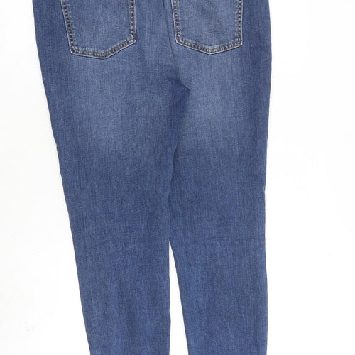 Marks and Spencer Womens Blue Cotton Jegging Jeans Size 14 L28 in Slim Zip