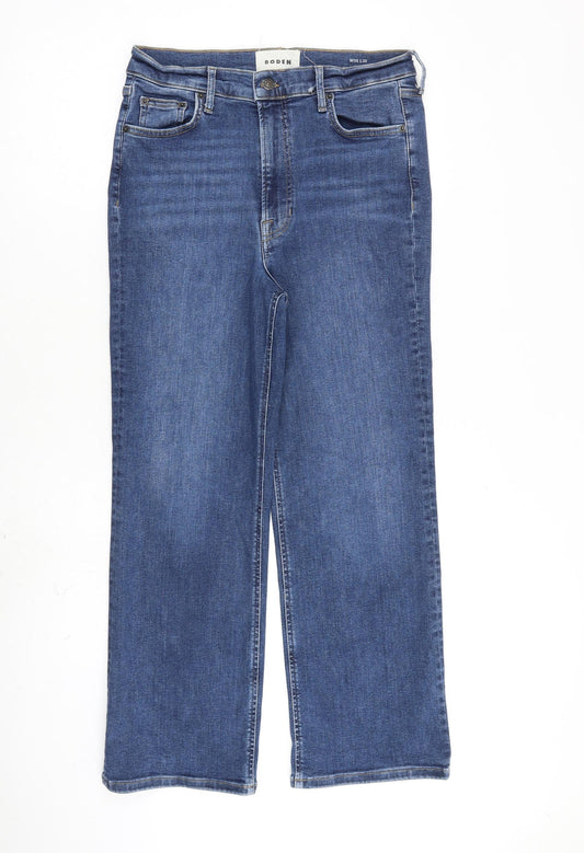 Boden Mens Blue Cotton Straight Jeans Size 30 in L30 in Regular Zip
