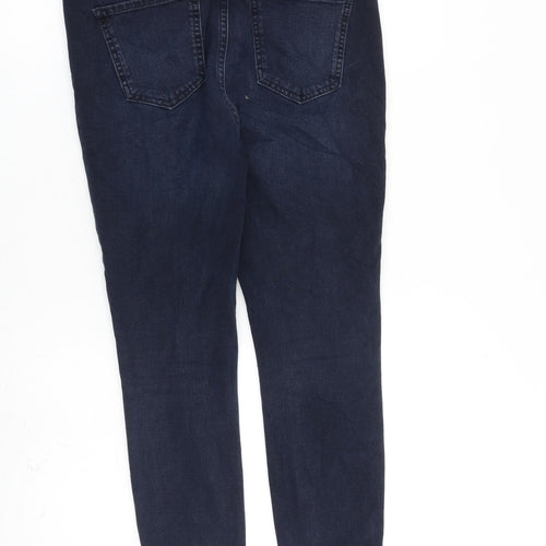 NEXT Womens Blue Cotton Skinny Jeans Size 12 L26 in Slim Zip