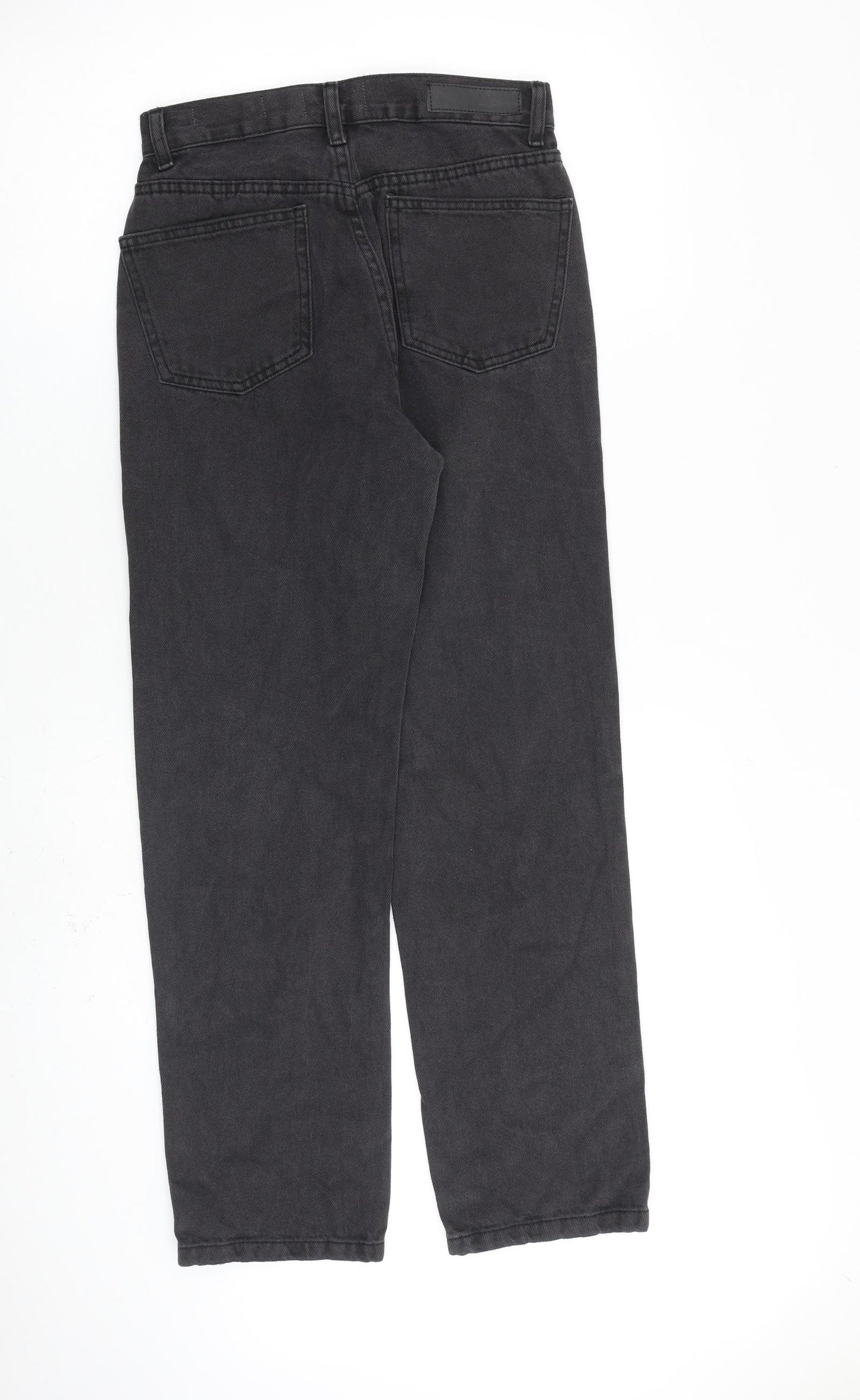 Cotton On Womens Grey Cotton Straight Jeans Size 8 L28 in Regular Zip