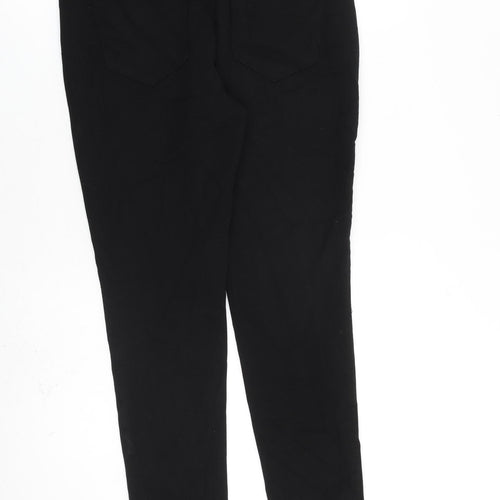 H&M Womens Black Cotton Skinny Jeans Size 12 L29 in Regular Zip