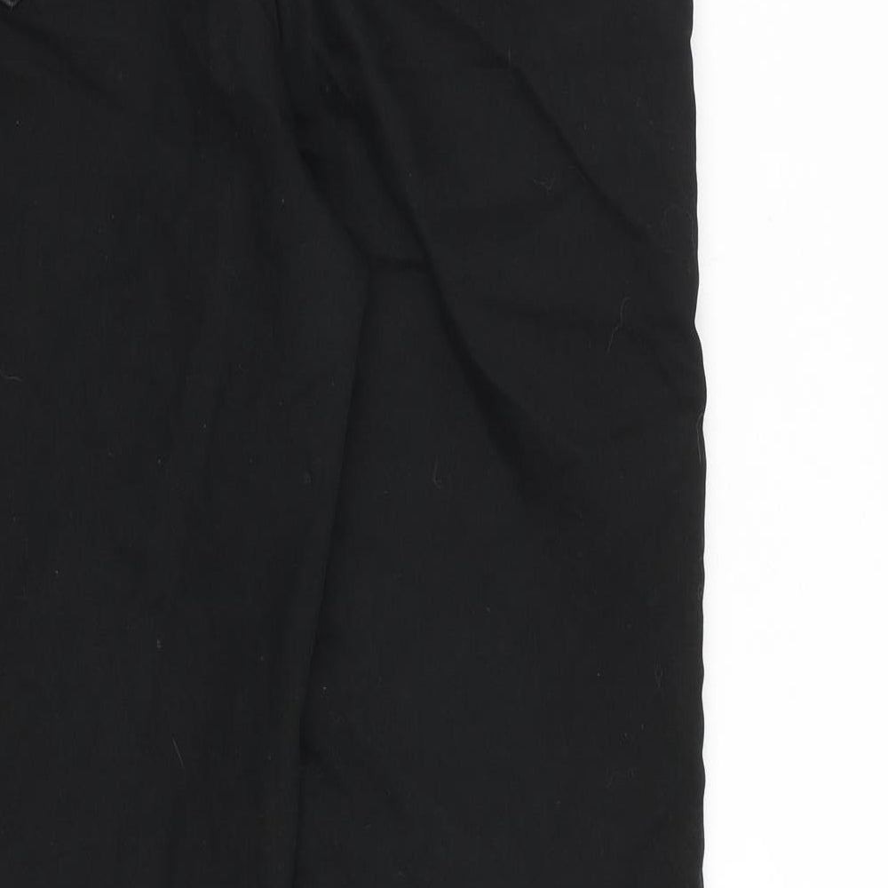 F&F Womens Black Cotton Straight Jeans Size 14 L30 in Regular Zip