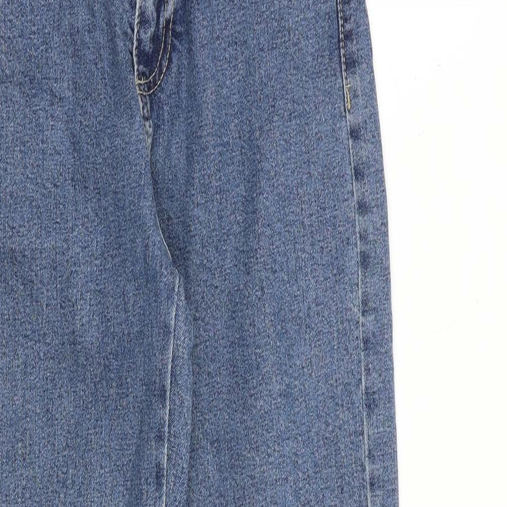 Cotton On Womens Blue Cotton Straight Jeans Size 8 L27 in Regular Zip