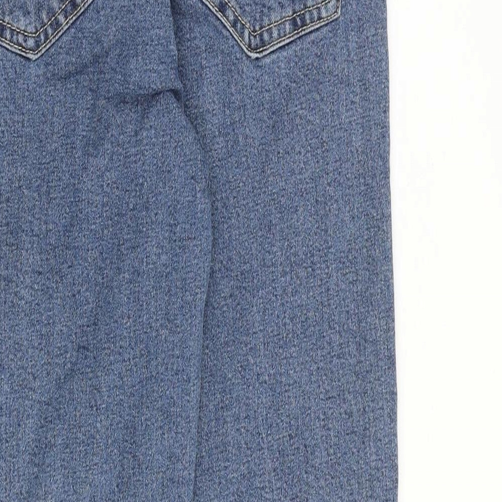 Cotton On Womens Blue Cotton Straight Jeans Size 8 L27 in Regular Zip