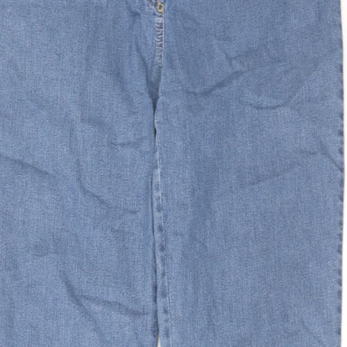 Gerry Weber Womens Blue Cotton Straight Jeans Size 32 in L32 in Regular Zip