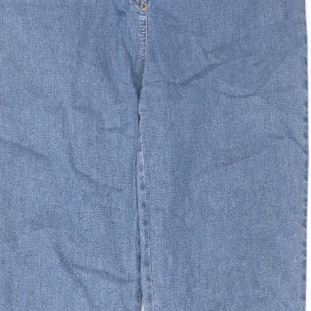 Gerry Weber Womens Blue Cotton Straight Jeans Size 32 in L32 in Regular Zip