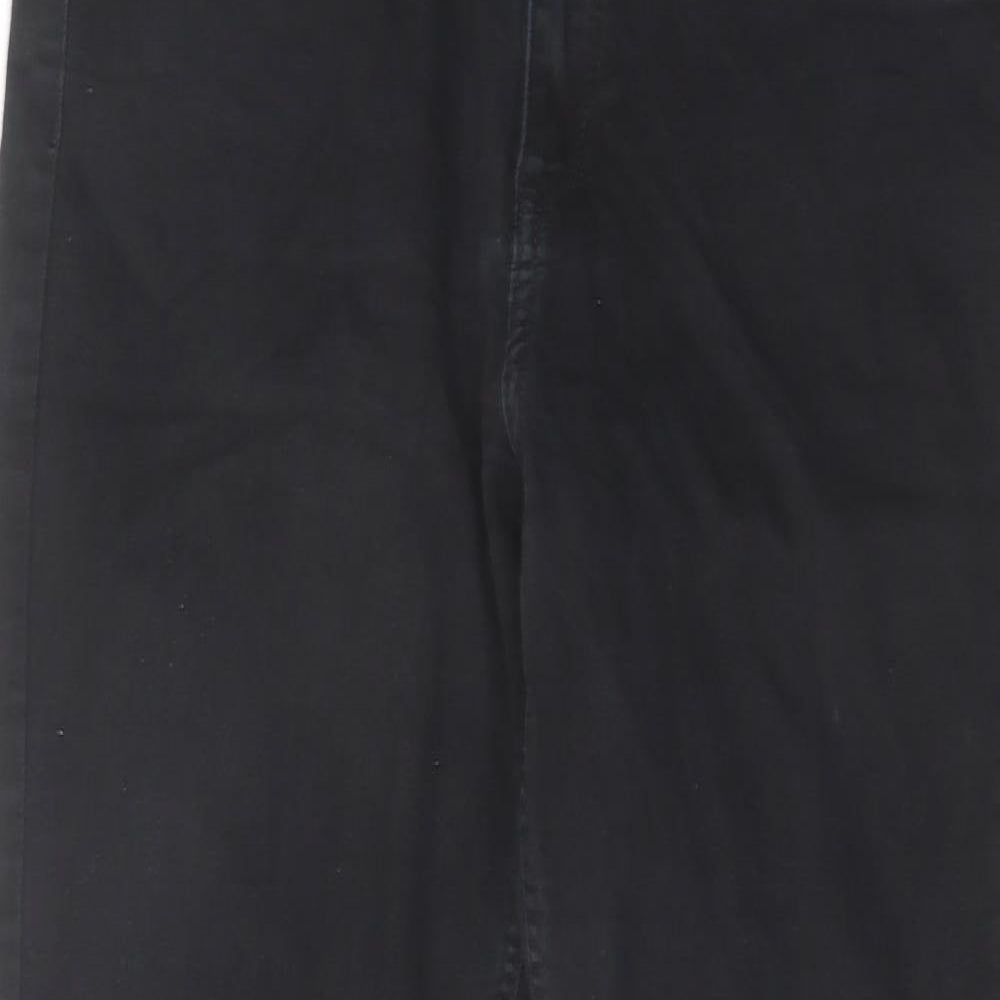 H&M Mens Black Cotton Straight Jeans Size 32 in L29 in Regular Zip