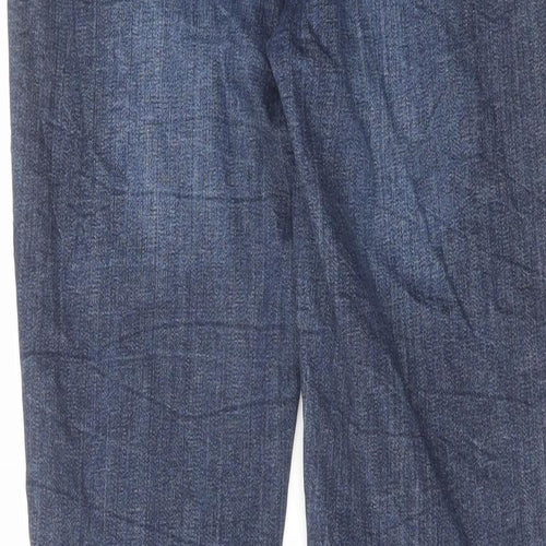 Peacocks Womens Blue Cotton Skinny Jeans Size 12 L29 in Regular Zip