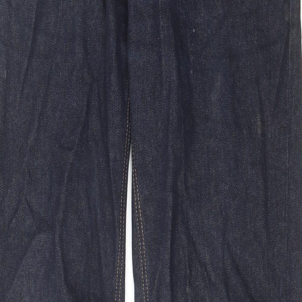 NEXT Mens Blue Cotton Straight Jeans Size 32 in L33 in Regular Zip