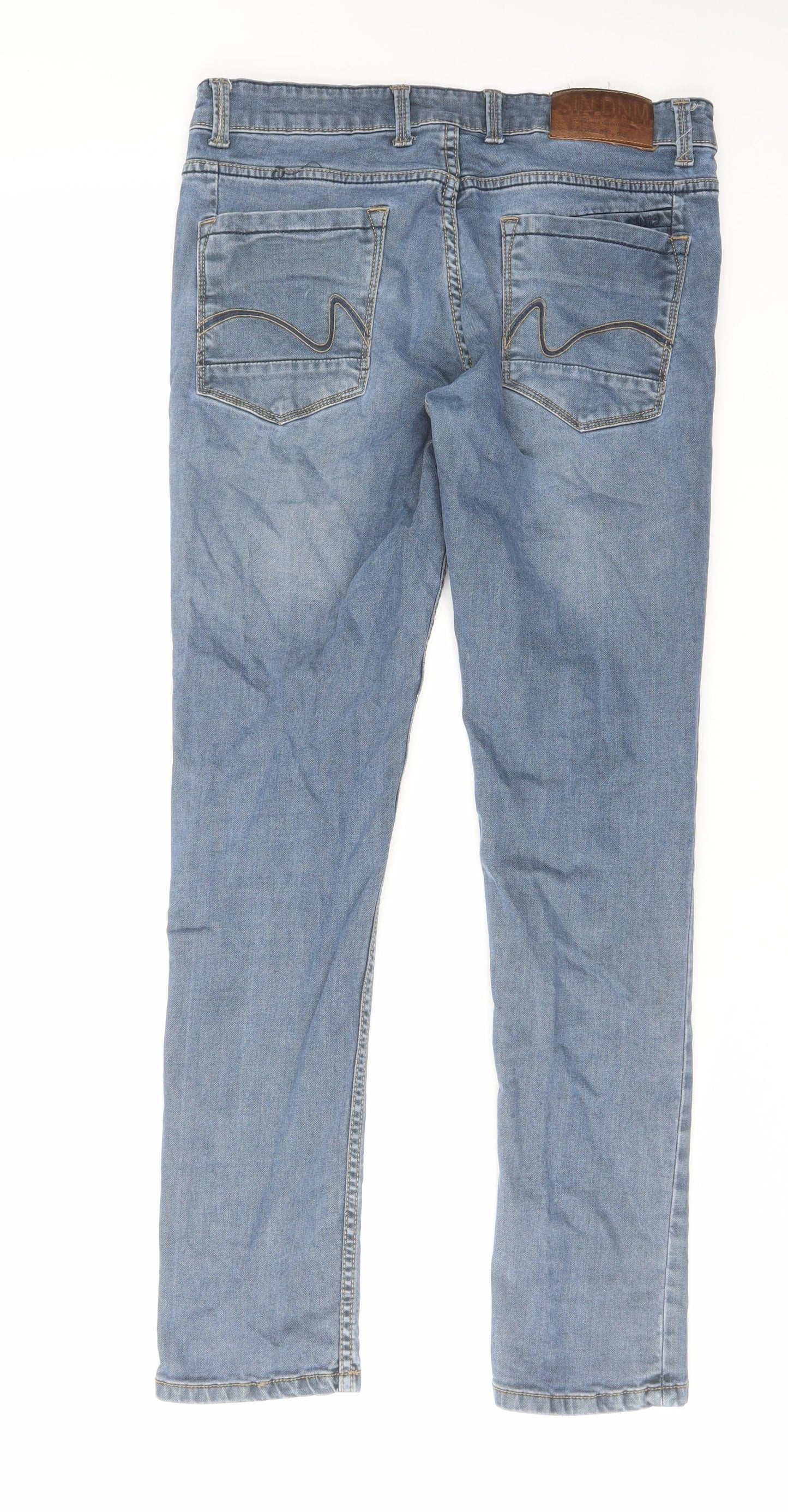 Sin Jeans Mens Blue Cotton Skinny Jeans Size 34 in L31 in Regular Zip