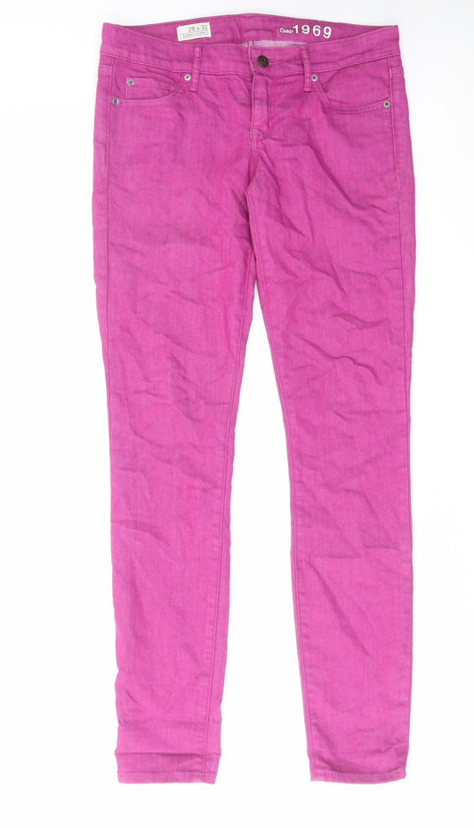 Gap Womens Pink Cotton Skinny Jeans Size 28 in L32 in Regular Zip