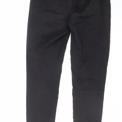 TU Womens Black Cotton Skinny Jeans Size 12 L28 in Regular Zip